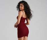 Robe pull côtelée à col en V Hawt